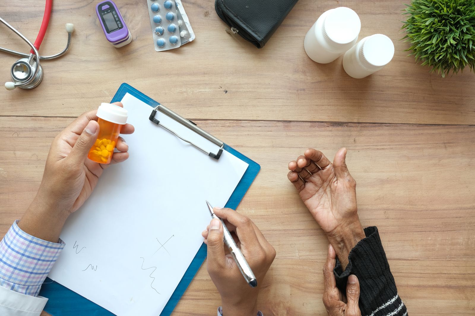 Accueil d'un patient au laboratoire